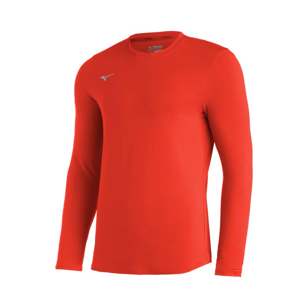 Sudaderas Mizuno Comp Diamond Long Sleeve Crew Hombre Naranjas Ofertas QNSJ-78320